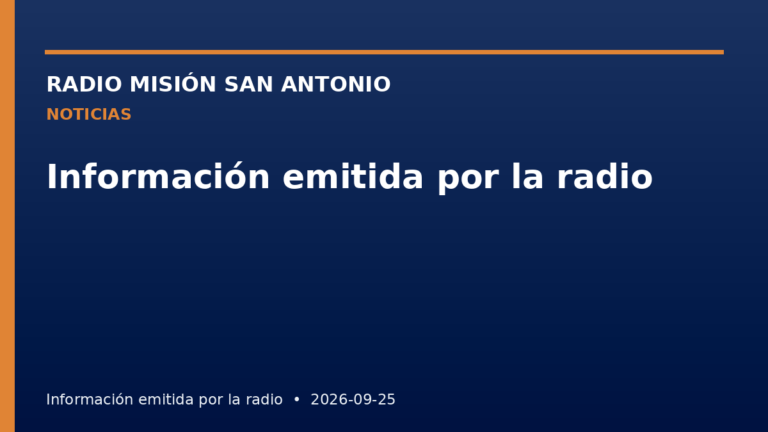 Información emitida por la radio