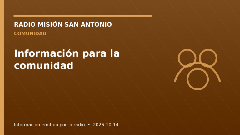 Información para la comunidad