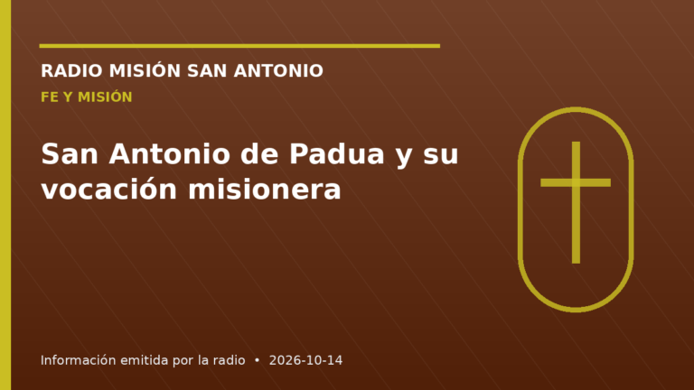 San Antonio de Padua y su vocación misionera
