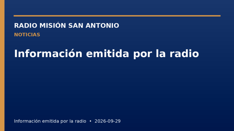 Información emitida por la radio