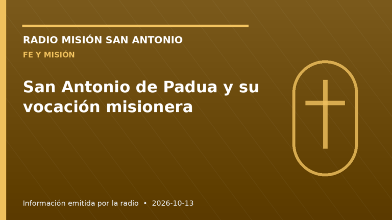San Antonio de Padua y su vocación misionera