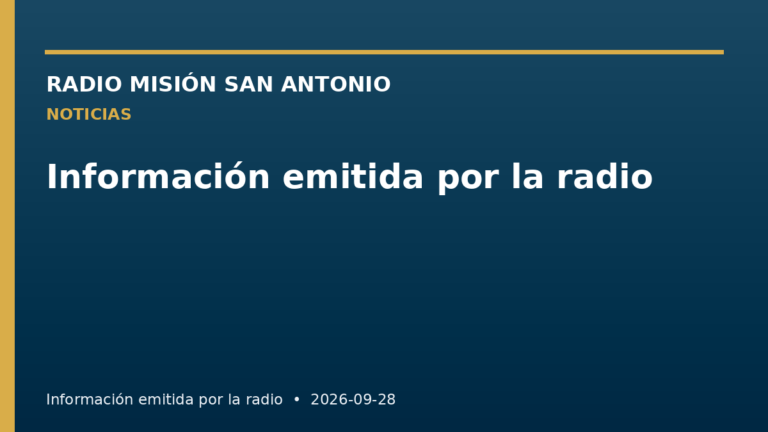 Información emitida por la radio