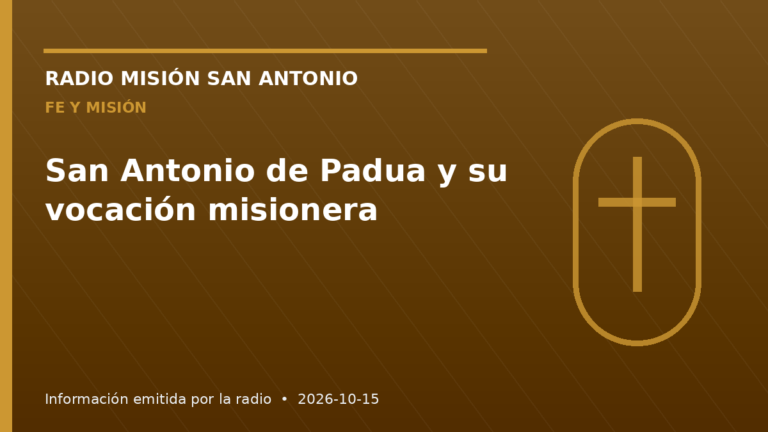 San Antonio de Padua y su vocación misionera